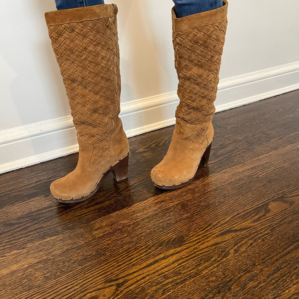 UGG suede weave boots